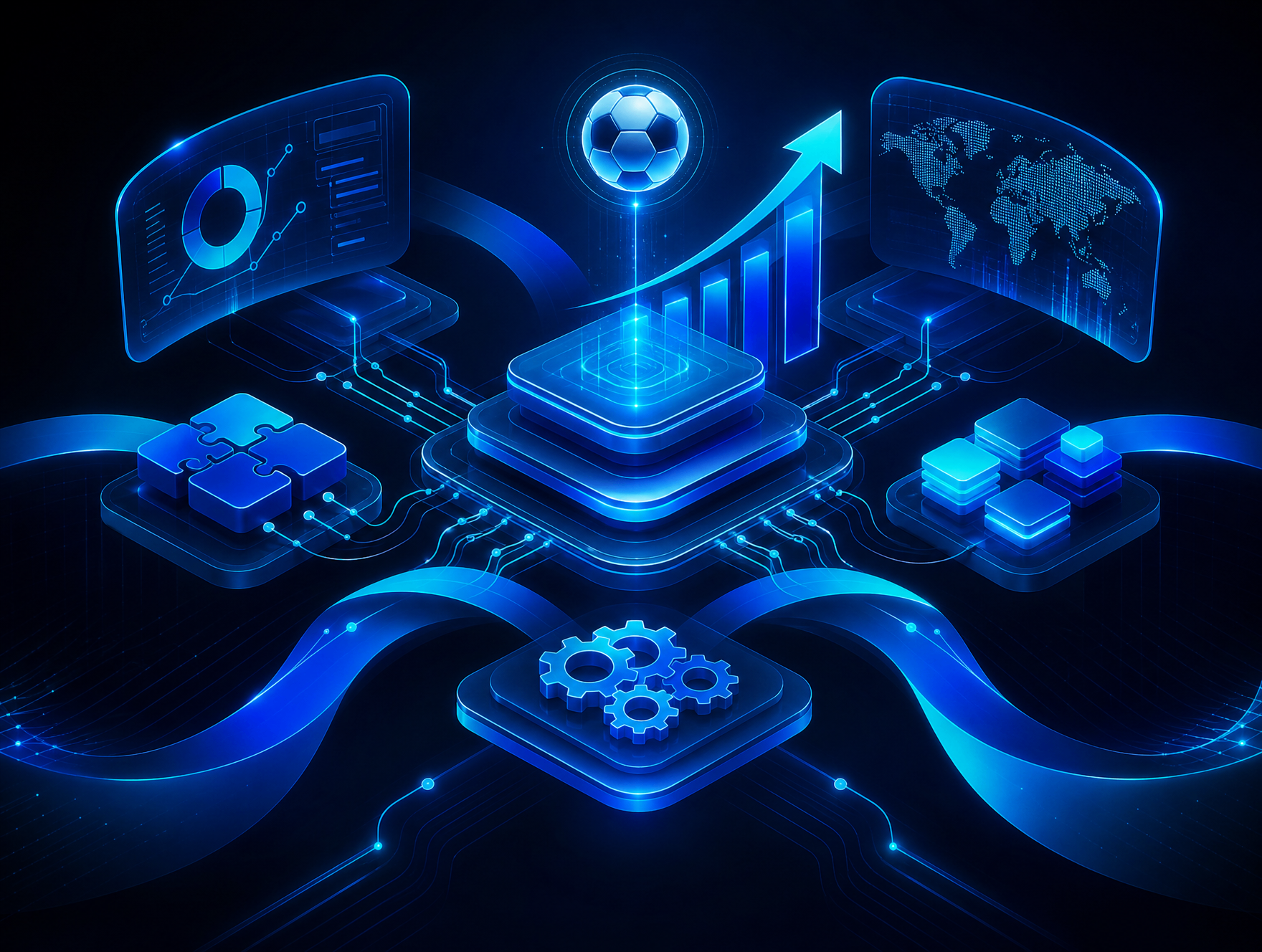Estructura iGaming DeportDev — dashboards, analítica, integraciones y crecimiento conectados a la plataforma central